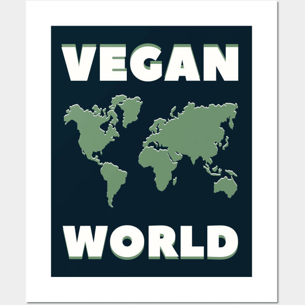 (Map of the) VEGAN WORLD Wall Art by TJWDraws